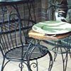 テーブル、椅子：テーブルと椅子のテラスセット。マンション・モデルルームに使用されています。
